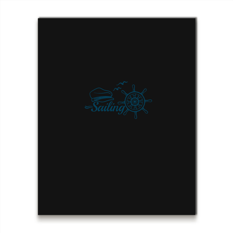 Sailing Badge With Handwheel Metal Print Vertical | Artistshot