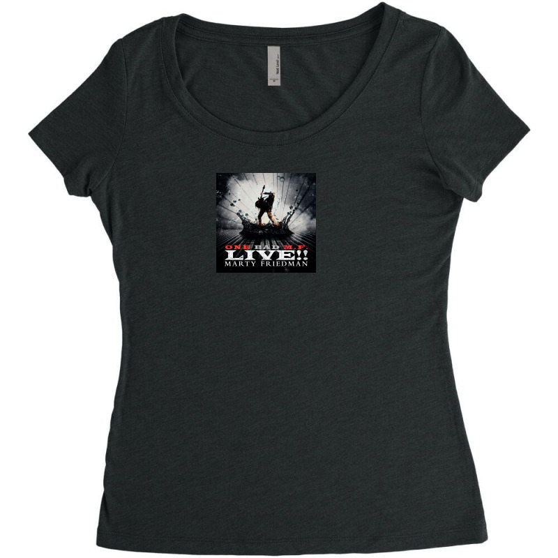 Marty Friedman One Bad M.f. Tour 2019 Front Women's Triblend Scoop T-shirt by kivabassha820202rh | Artistshot