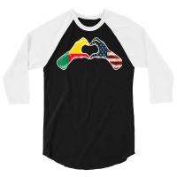 Benin American Usa Flag   Usa Beninese Heart 3/4 Sleeve Shirt | Artistshot