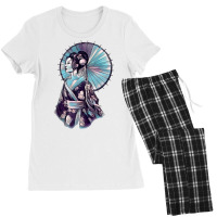 Geisha Watercolor Tokyo Parasol Tank Top Women's Pajamas Set | Artistshot