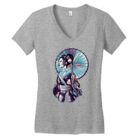 Geisha Watercolor Tokyo Parasol Tank Top Women's V-neck T-shirt | Artistshot