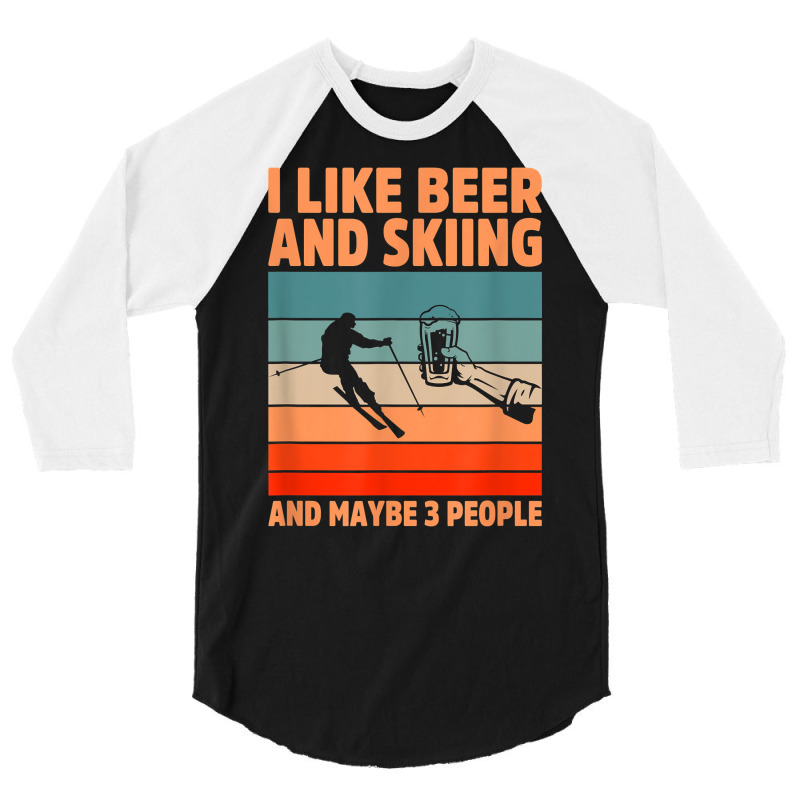 Skiing Skier Ski Winter Sports Mountains Ski Racing Alpine T Shirt 3/4 Sleeve Shirt | Artistshot