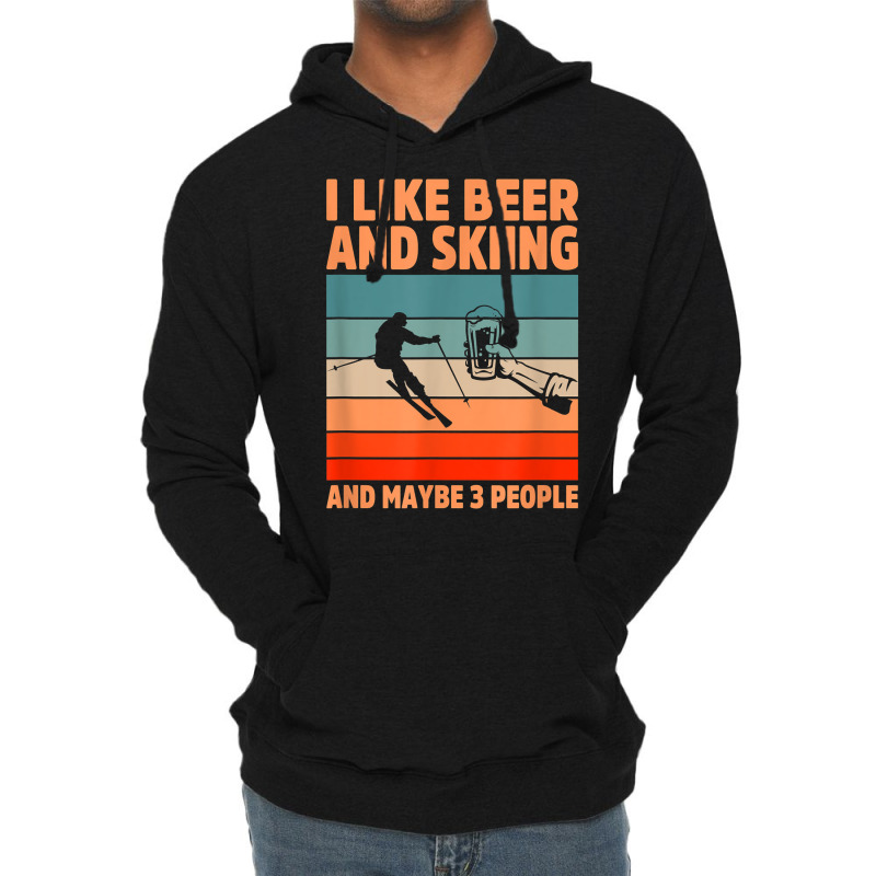 Skiing Skier Ski Winter Sports Mountains Ski Racing Alpine T Shirt Lightweight Hoodie | Artistshot