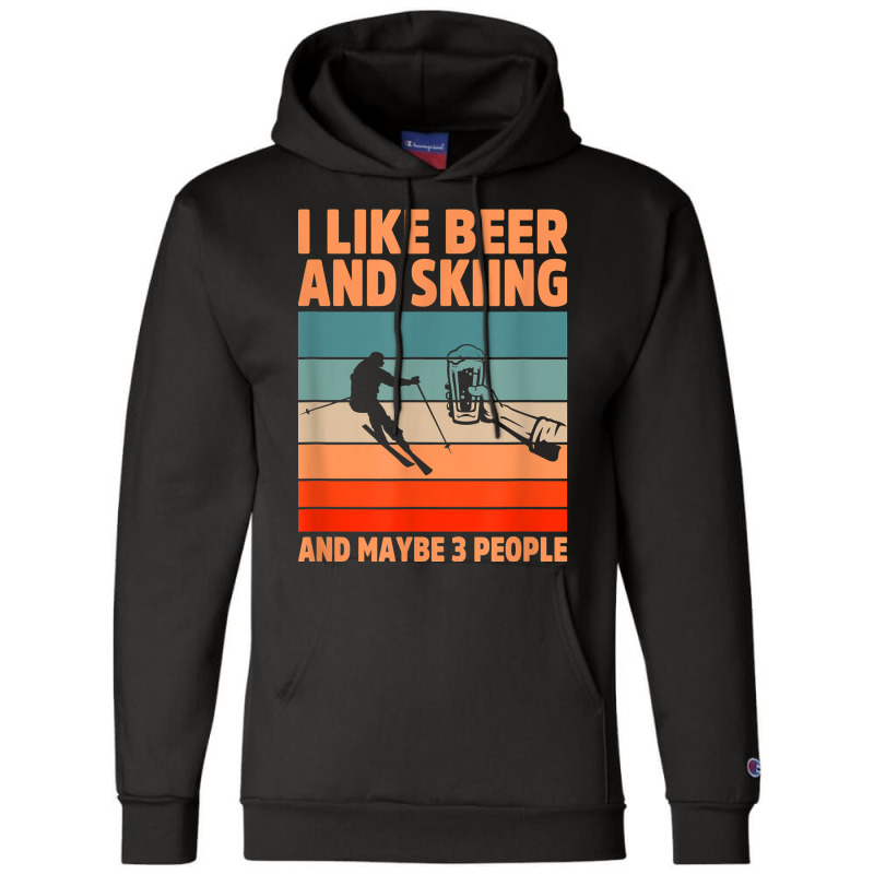 Skiing Skier Ski Winter Sports Mountains Ski Racing Alpine T Shirt Champion Hoodie | Artistshot