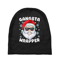 Gangsta Wrapper Santa Gangster Wrapper Funny Christmas Baby Beanies | Artistshot