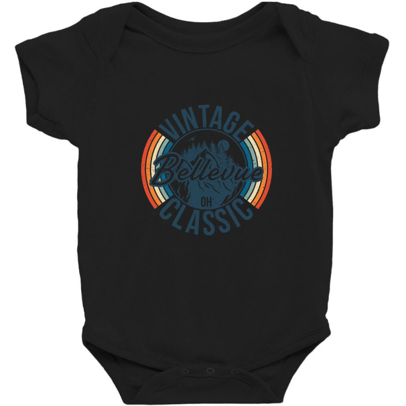 I Love Bellevue Ohio Retro Vintage Classic Limited Edition Baby Bodysuit by hardrollsjudo | Artistshot