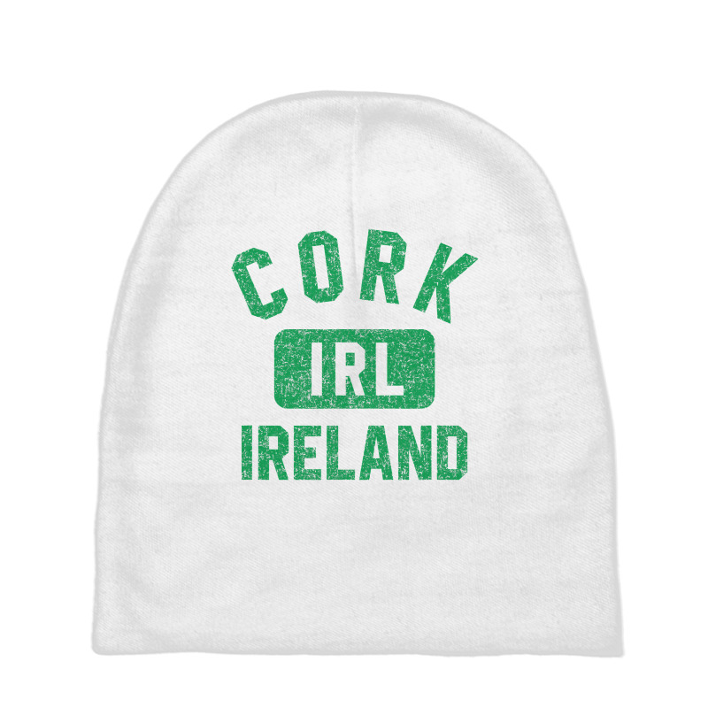 Cork Ireland Irl Gym Style Distressed Green Print Baby Beanies | Artistshot