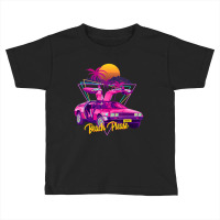 Beach Please Futuristic Car Retro Sunset Synthwave Toddler T-shirt | Artistshot