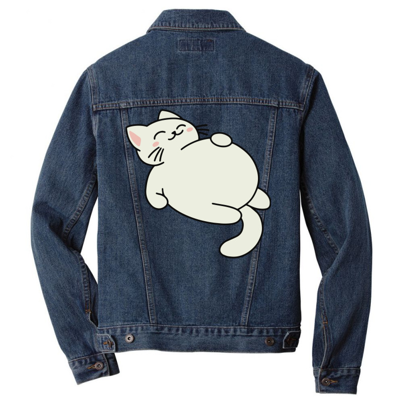 Full Cat Sleeping Men Denim Jacket by Morspective | Artistshot