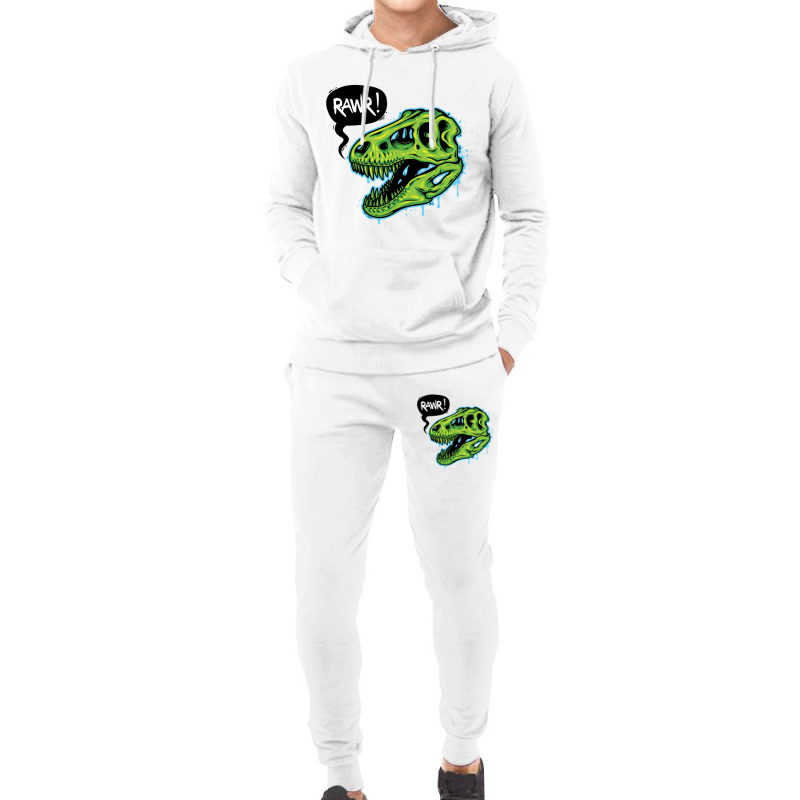 Spooky T-rex Skull Hoodie & Jogger Set | Artistshot