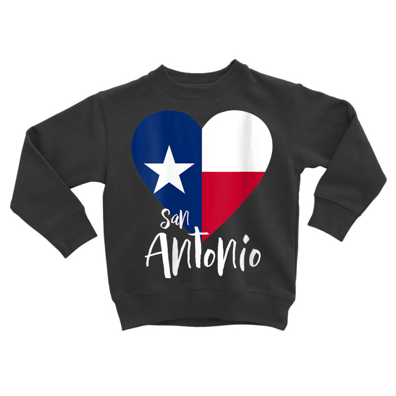 Womens I Love San Antonio Texas Tx Flag Lonestar Heart V Neck T Shirt Toddler Sweatshirt by cm-arts | Artistshot