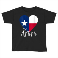 Womens I Love San Antonio Texas Tx Flag Lonestar Heart V Neck T Shirt Toddler T-shirt | Artistshot