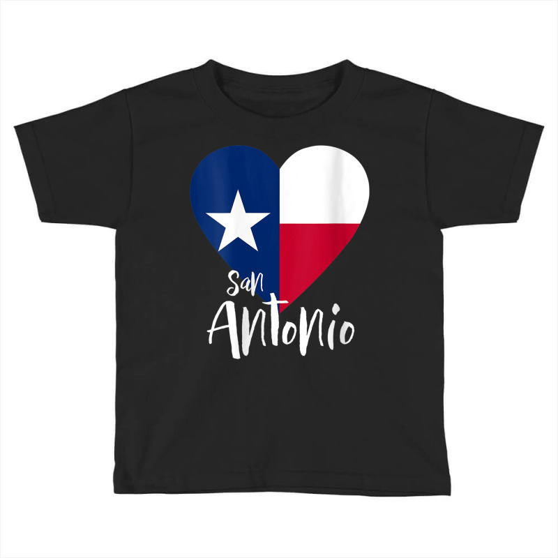 Womens I Love San Antonio Texas Tx Flag Lonestar Heart V Neck T Shirt Toddler T-shirt by cm-arts | Artistshot