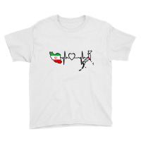 Iran Japan Flag Iranian Japanese Heartbeat T Shirt Youth Tee | Artistshot