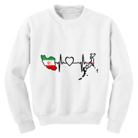 Iran Japan Flag Iranian Japanese Heartbeat T Shirt Youth Sweatshirt | Artistshot