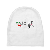 Iran Japan Flag Iranian Japanese Heartbeat T Shirt Baby Beanies | Artistshot