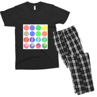 Set Of Colorful Round Symbols Isolated On White Background Men's T-shirt Pajama Set | Artistshot