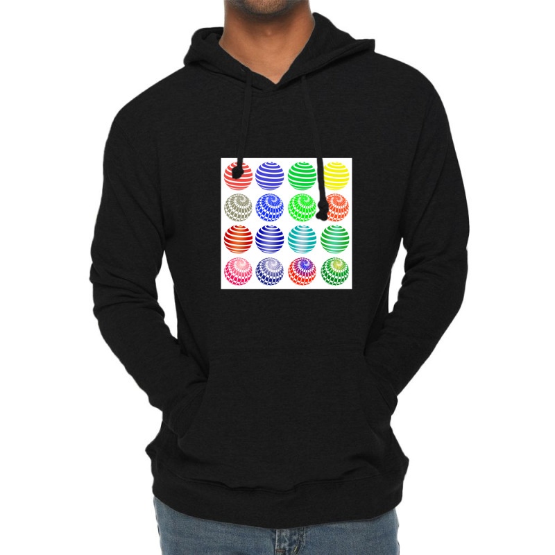 Set Of Colorful Round Symbols Isolated On White Background Lightweight Hoodie by JamesTrichell | Artistshot