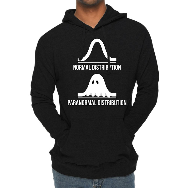 Halloween   Normal Distribution Paranormal Funny Math Long Sleeve T Sh Lightweight Hoodie | Artistshot