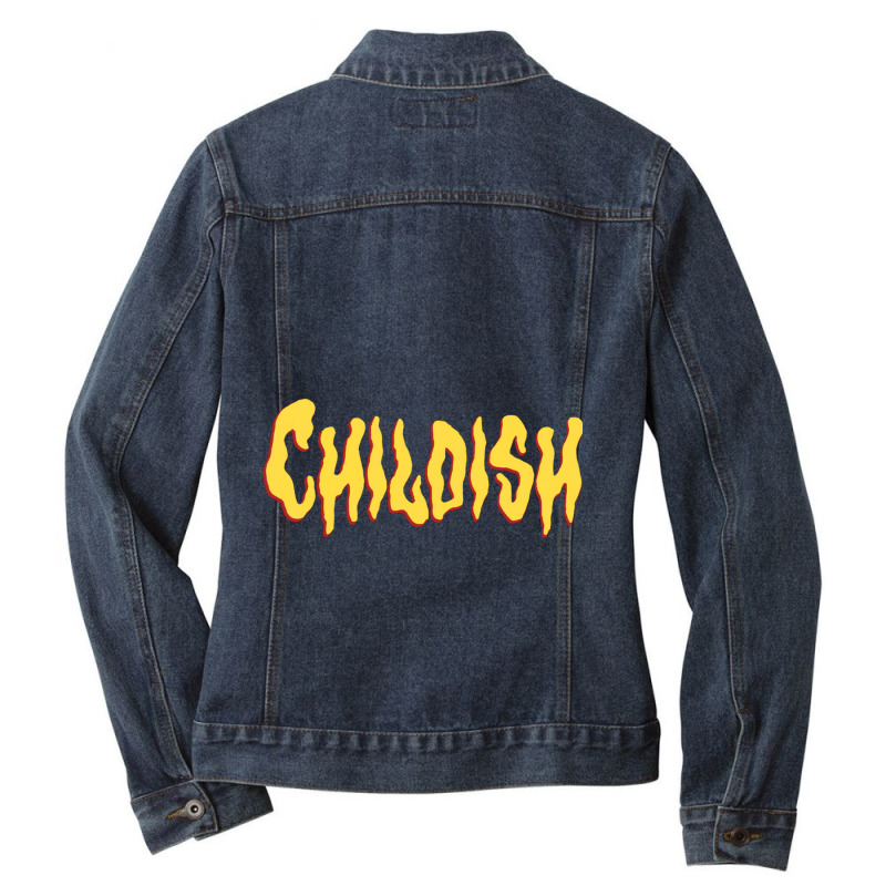 Tgfbro Childish Ufo Fitted Scoop Ladies Denim Jacket by cm-arts | Artistshot