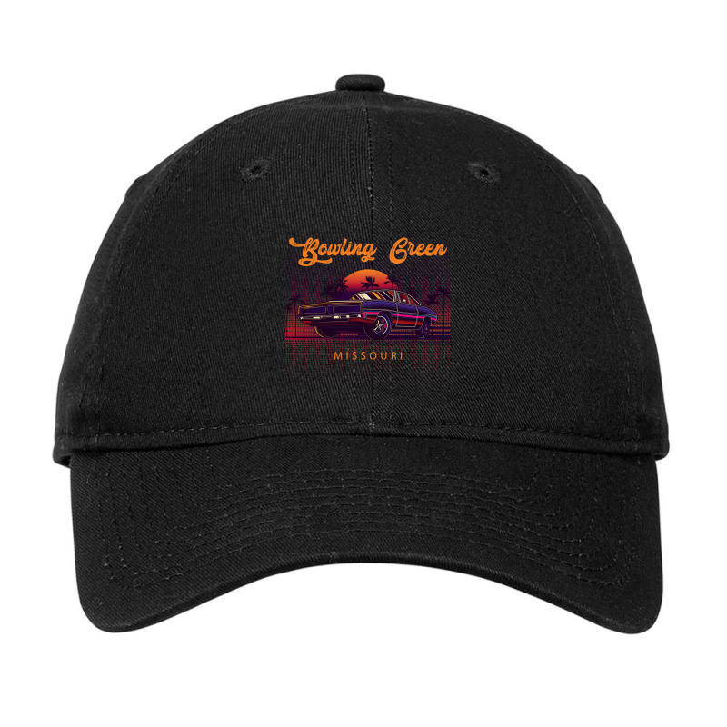 Bowling Green Missouri Retro Vintage 80s 90s Muscle Cars Retrowave Aes Adjustable Cap | Artistshot