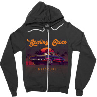 Bowling Green Missouri Retro Vintage 80s 90s Muscle Cars Retrowave Aes Zipper Hoodie | Artistshot