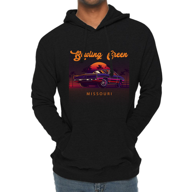 Bowling Green Missouri Retro Vintage 80s 90s Muscle Cars Retrowave Aes Lightweight Hoodie by pancakespienova | Artistshot