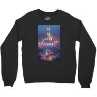 Fa La La La Llama Christmas Lights Snowflakes Cyberpunk Crewneck Sweatshirt | Artistshot