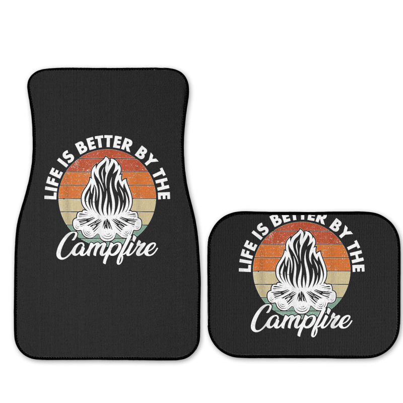 Life Is Better By The Campfire Vintage Retro Camping Full Set Car Mats | Artistshot