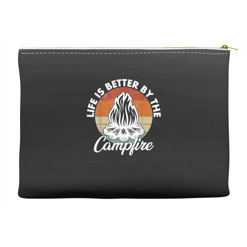 Life Is Better By The Campfire Vintage Retro Camping Accessory Pouches | Artistshot