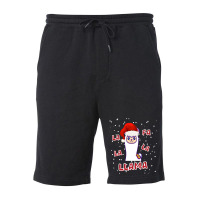 Fa La La La Llama Christmas Lights Snowflakes Llama Christmas Santa Sl Fleece Short | Artistshot