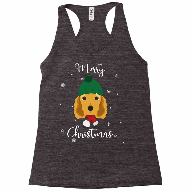 Cute Cocker Spaniel Merry Christmas Sweatshirt Racerback Tank by povyvexumi3 | Artistshot