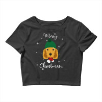 Cute Cocker Spaniel Merry Christmas Sweatshirt Crop Top | Artistshot