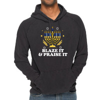 Blaze It Praise It Funny Jewish Hanukkah Festival Gifts Vintage Hoodie | Artistshot