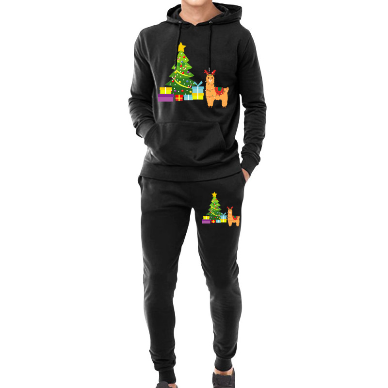 Fa La La La Llama Christmas Lights Snowflakes, Hoodie & Jogger Set | Artistshot