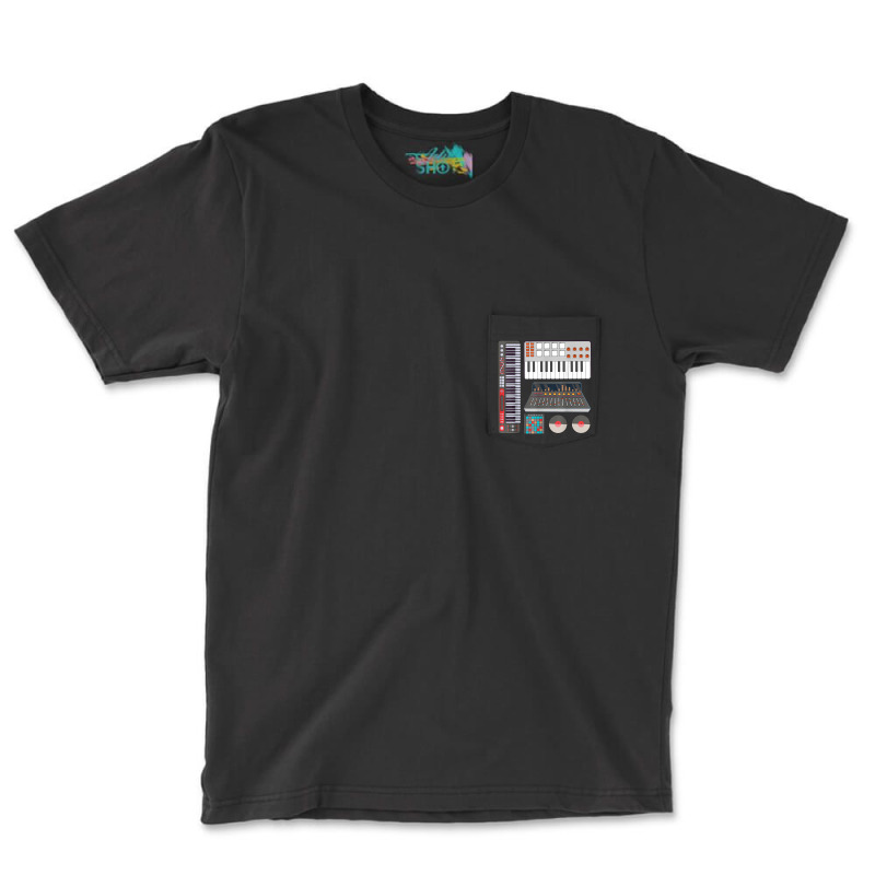 Music Producer Composer Record Electronic Music Synthesizer Pocket T-shirt | Artistshot