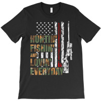 Hunting Fishing Loving Everyday American Deer Hunter Patriot T-shirt | Artistshot