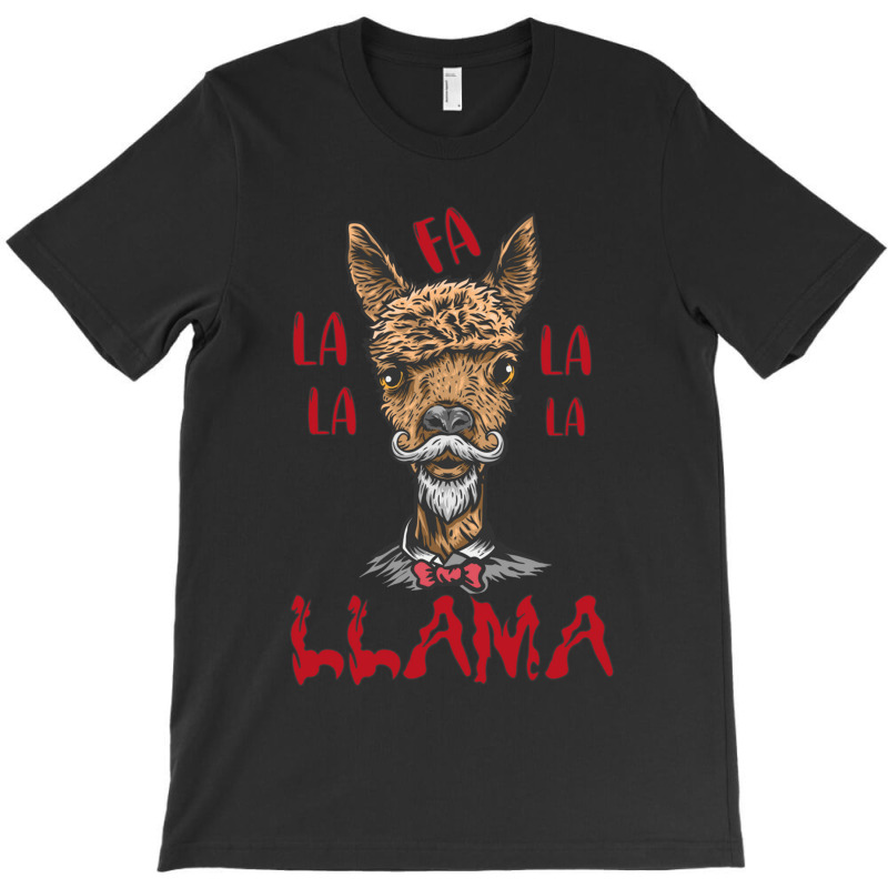 Fa La La La Llama Christmas Santa T-shirt | Artistshot