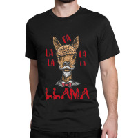 Fa La La La Llama Christmas Santa Classic T-shirt | Artistshot