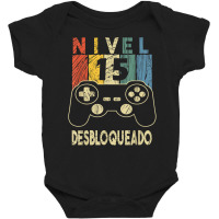 Nivel 15 Desbloqueado Gamer 15 Años T Shirt Baby Bodysuit | Artistshot