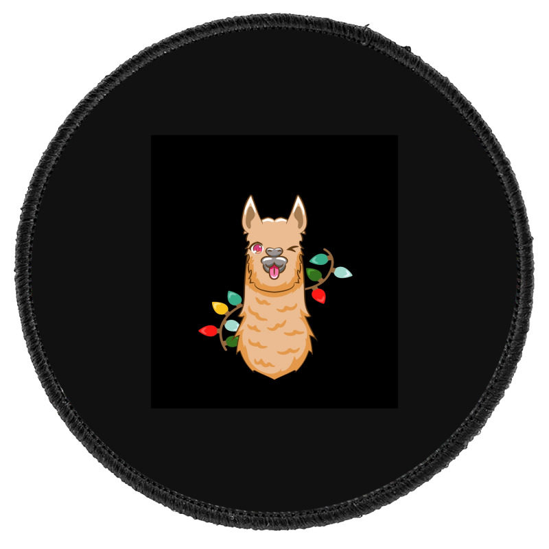 Fa La La La Llama Christmas Santa  Sleeveless Top Round Patch | Artistshot