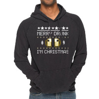 Merry Drunk I'm Christmas Beer Ugly Christmas Sweater Sweatshirt Vintage Hoodie | Artistshot