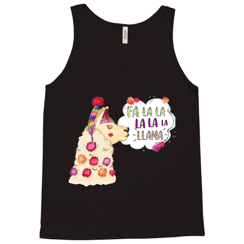 Fa La La La Llama Christmas Santa Tank Top | Artistshot