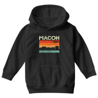 Macon Georgia Town Skyline Pullover Hoodie Youth Hoodie | Artistshot