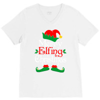 Merry Elfing Christmas Elves Gifts Funny Elf Xmas Long Sleeve T Shirt V-neck Tee | Artistshot