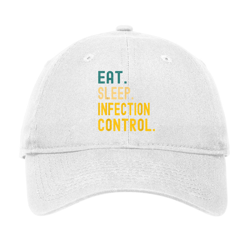 Vintage Retro Sunset Eat Sleep Infection Control T Shirt Adjustable Cap | Artistshot