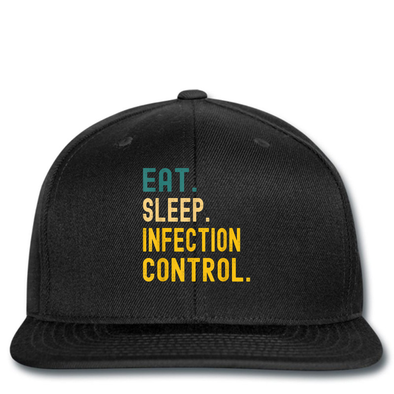 Vintage Retro Sunset Eat Sleep Infection Control T Shirt Printed Hat | Artistshot