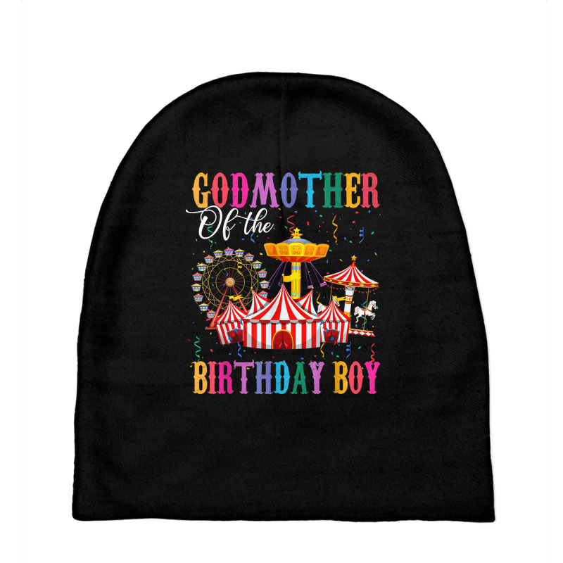 Godmother Of Birthday Boy Ringmaster Circus Birthday Party T Shirt Baby Beanies by cm-arts | Artistshot