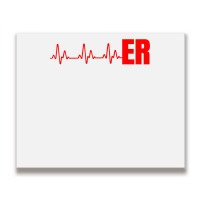 Emergency Medicine Emergency Room Nurse Er Heartbeat T Shirt Metal Print Horizontal | Artistshot