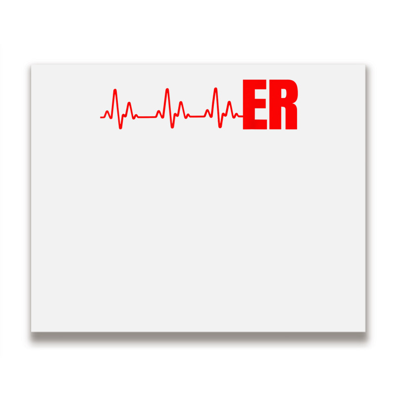 Emergency Medicine Emergency Room Nurse Er Heartbeat T Shirt Metal Print Horizontal | Artistshot